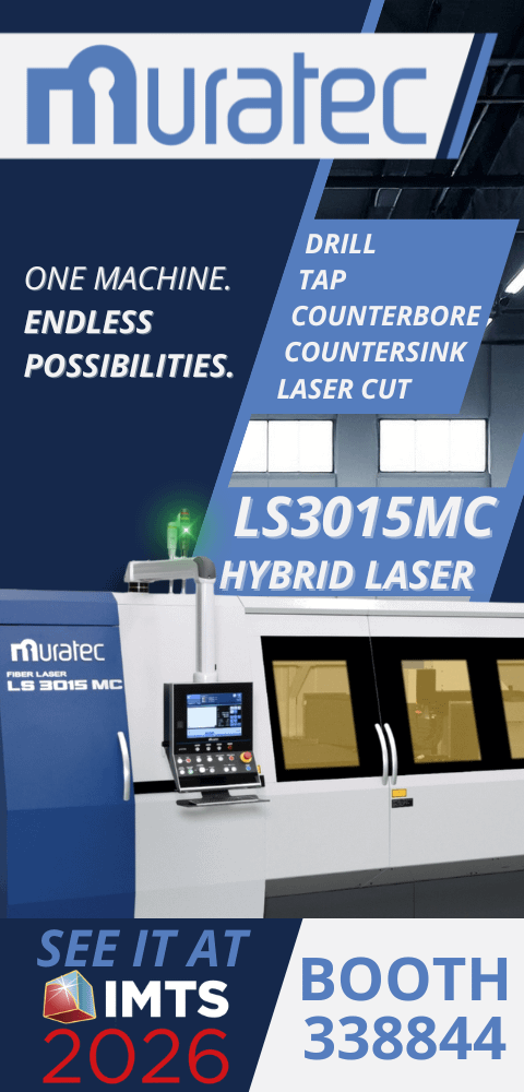 The Muratec LS3015MC is a fiber laser combination machine that brings laser cutting and machining together in one compact platform.